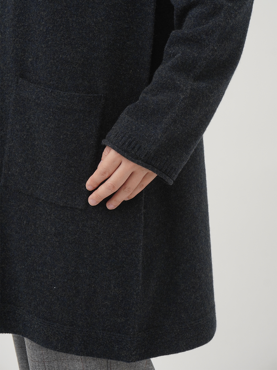 12Gラムウールボイル ロングカーディガン