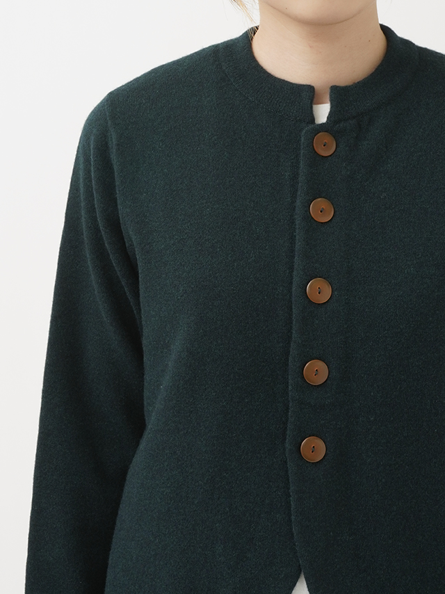 パラスパレス　7Gパウダーウール　スタンド襟　カーディガン　サイズ2 ニット パラスパレス