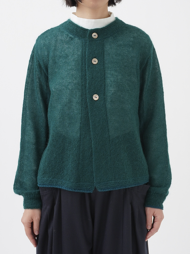 7Gモヘヤコットン 前後着られるカーディガン