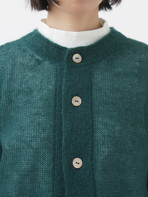 7Gモヘヤコットン 前後着られるカーディガン