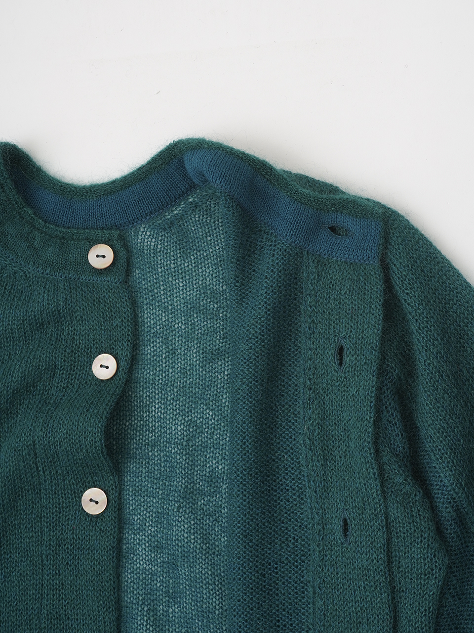 7Gモヘヤコットン 前後着られるカーディガン