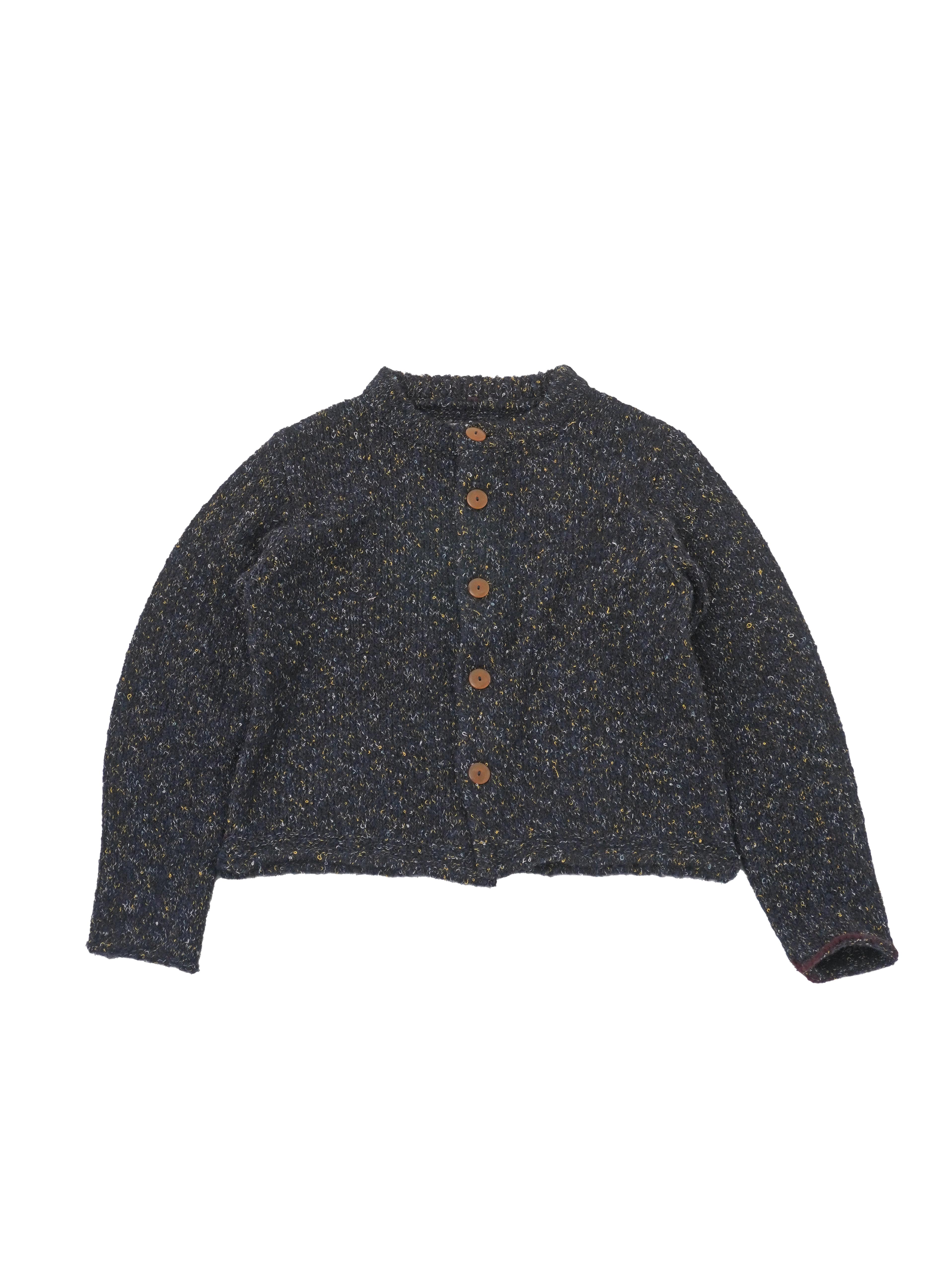 ４Ｇ冬霞ニット　クルー襟カーディガン