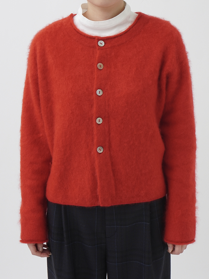 9Gカシミヤファーニット 前後着られるカーディガン