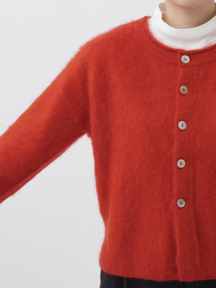 9Gカシミヤファーニット 前後着られるカーディガン