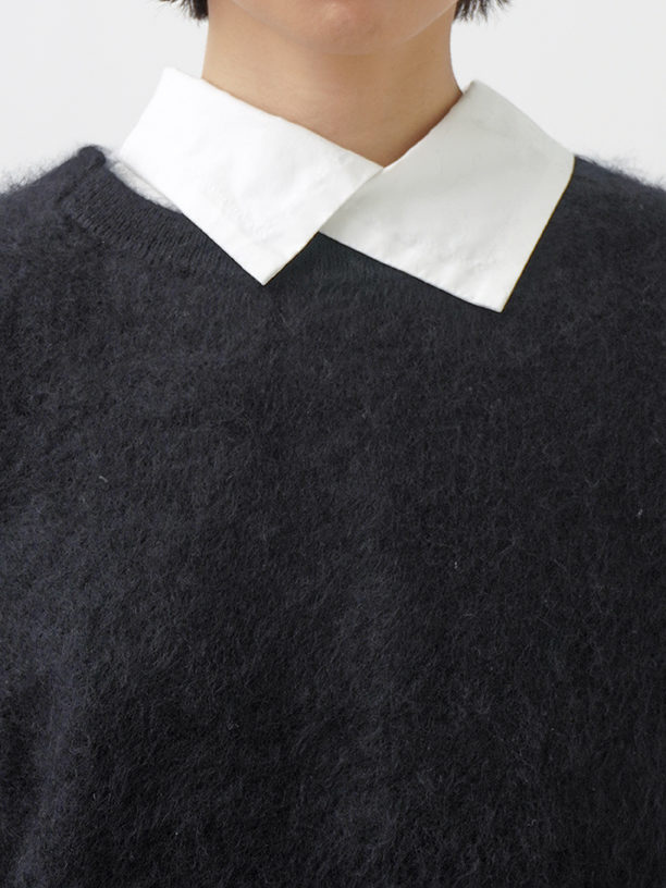 9Gカシミヤファーニット 前後着られるカーディガン