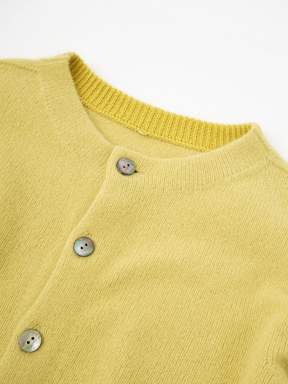 7Gラクーンウール クルー襟カーディガン