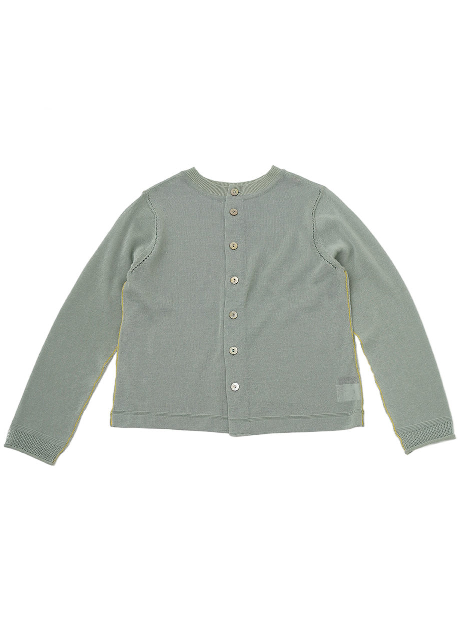 １４Ｇギマコットン　前後着られるカーディガン