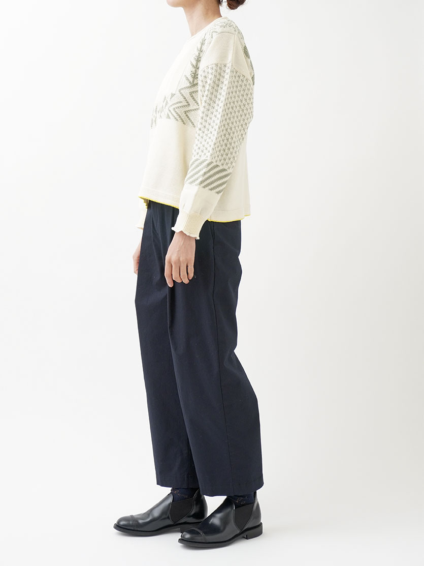 7G春コギンJQニット クルー襟プルオーバー 