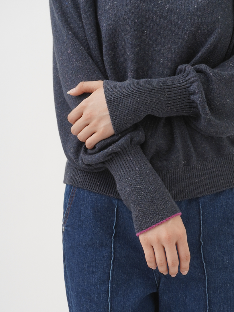 7Gケンプニット タートル襟プルオーバー