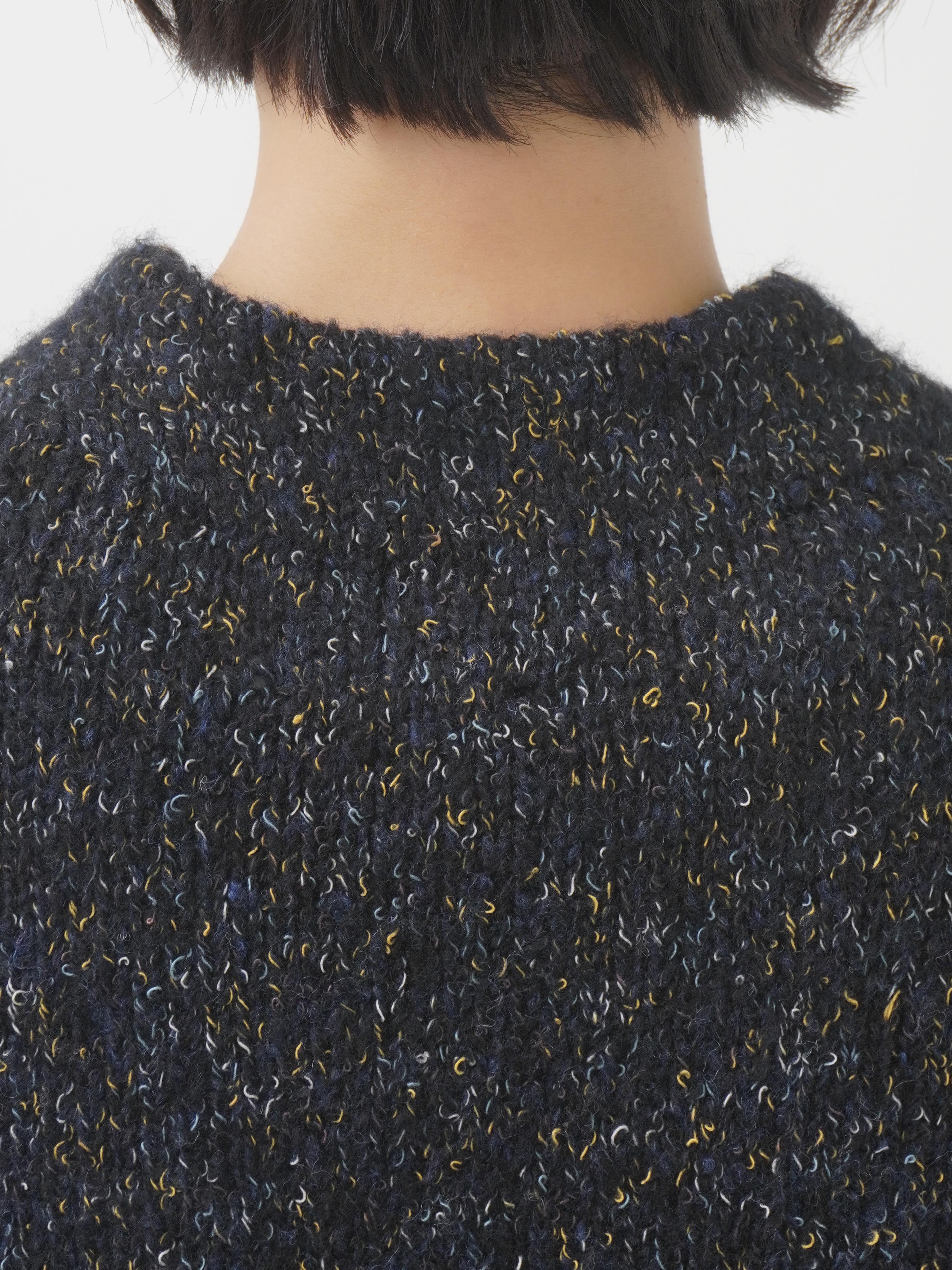 4G冬霞ニット ボトル襟プルオーバー