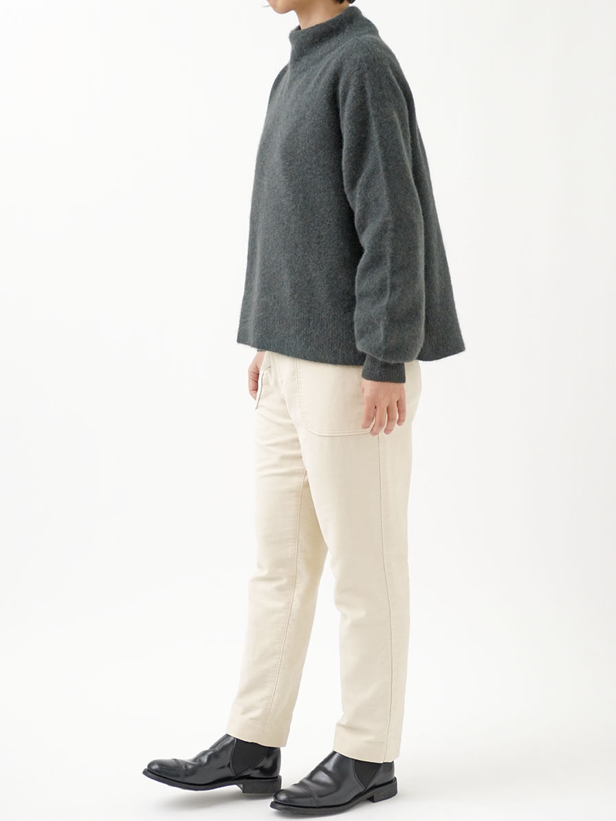 7Gラクーンウール ボトル襟プルオーバー