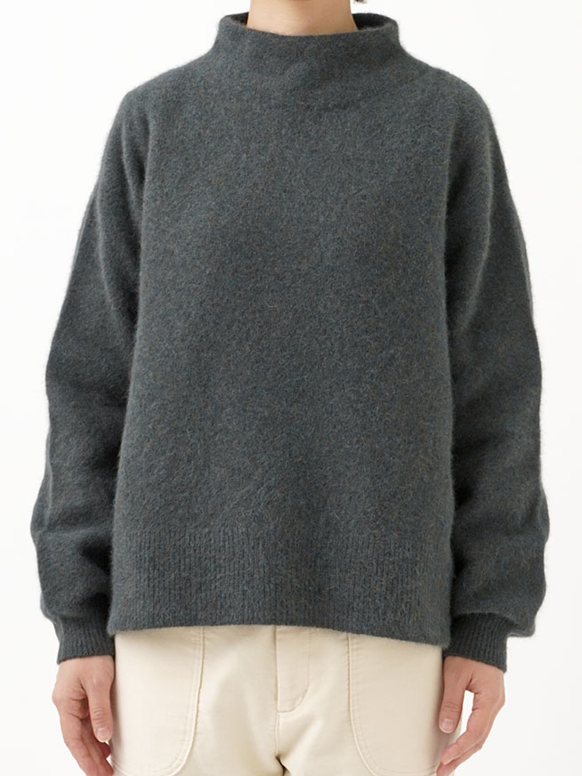 7Gラクーンウール ボトル襟プルオーバー