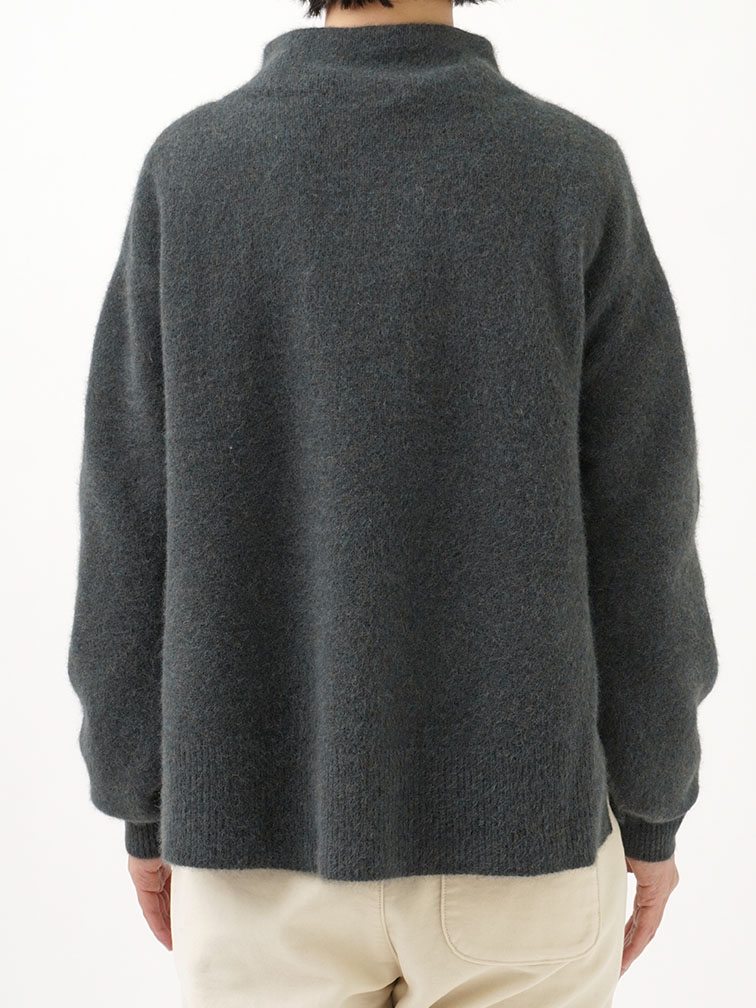 7Gラクーンウール ボトル襟プルオーバー