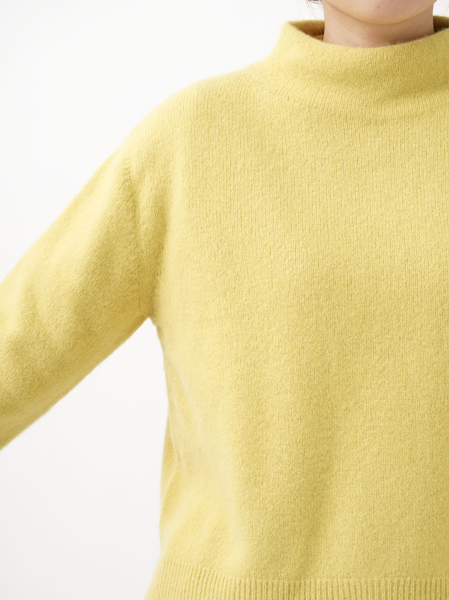 7Gラクーンウール ボトル襟プルオーバー