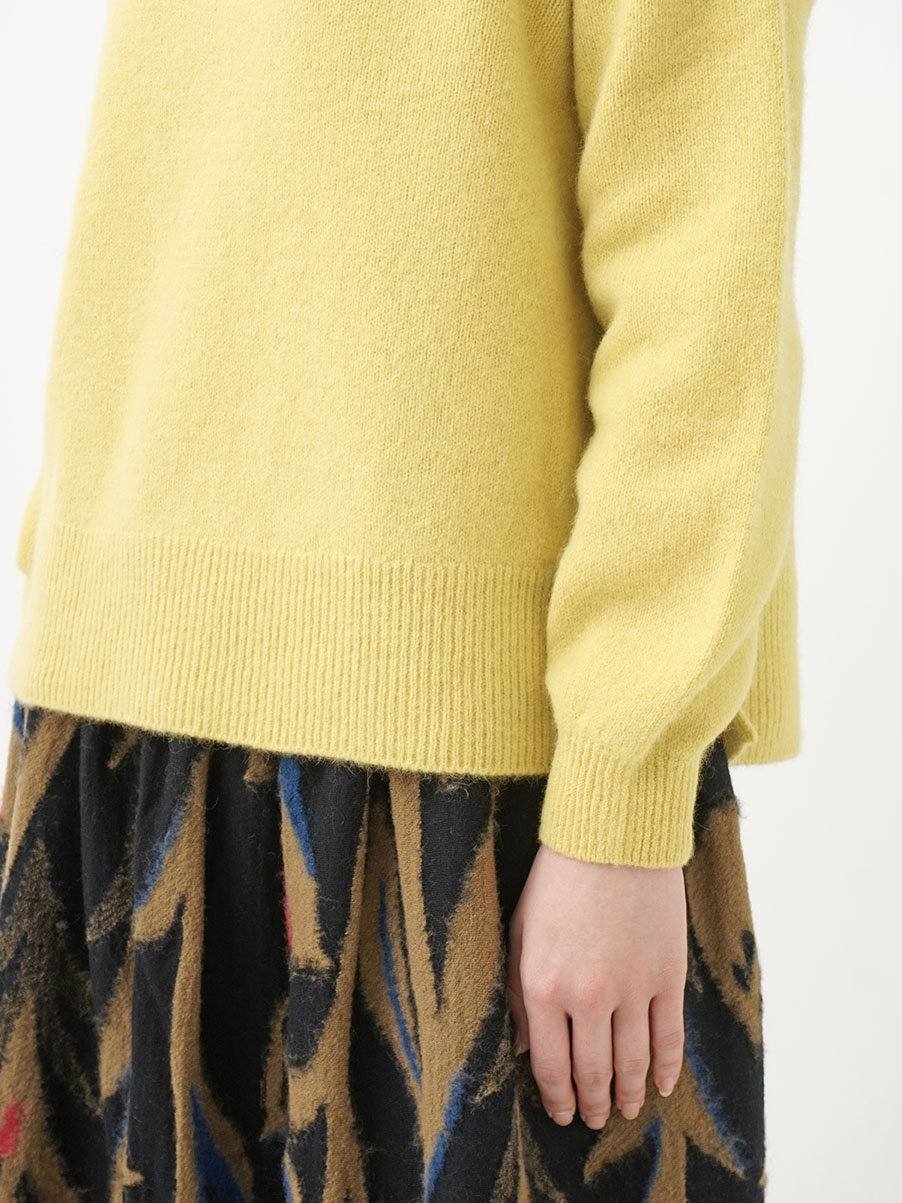 7Gラクーンウール ボトル襟プルオーバー