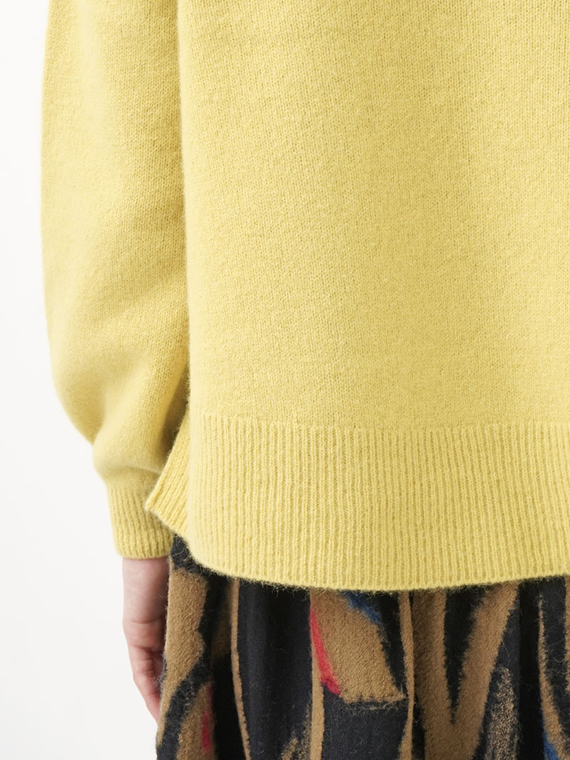 7Gラクーンウール ボトル襟プルオーバー