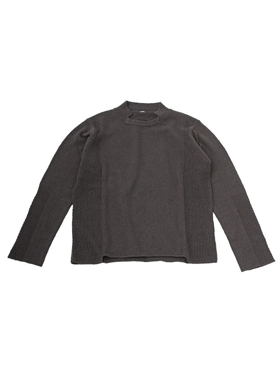 ７Ｇコットンブークレー　ボトル襟プルオーバー