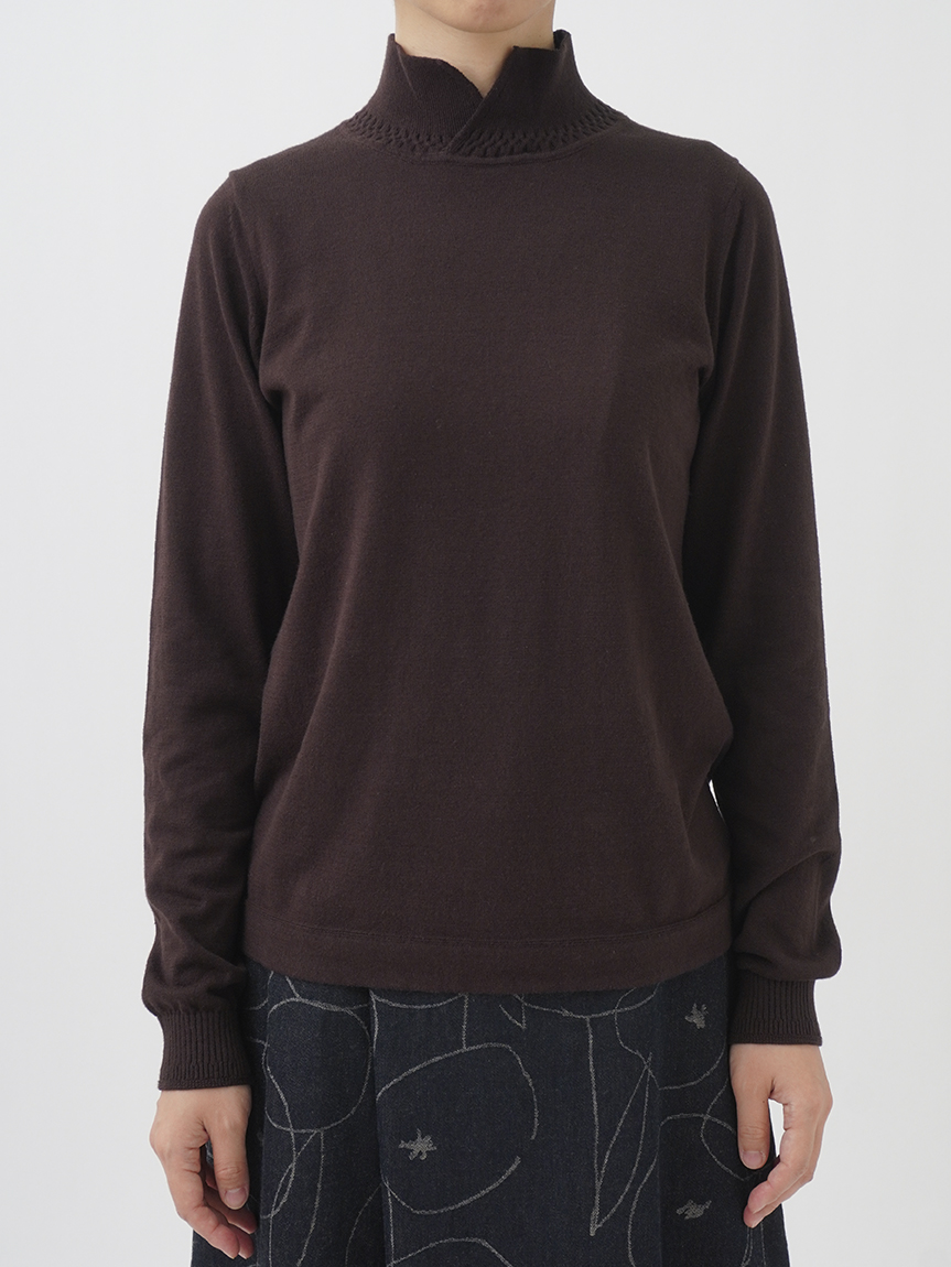 14Gコットンカシミヤ冬のニットTシャツ