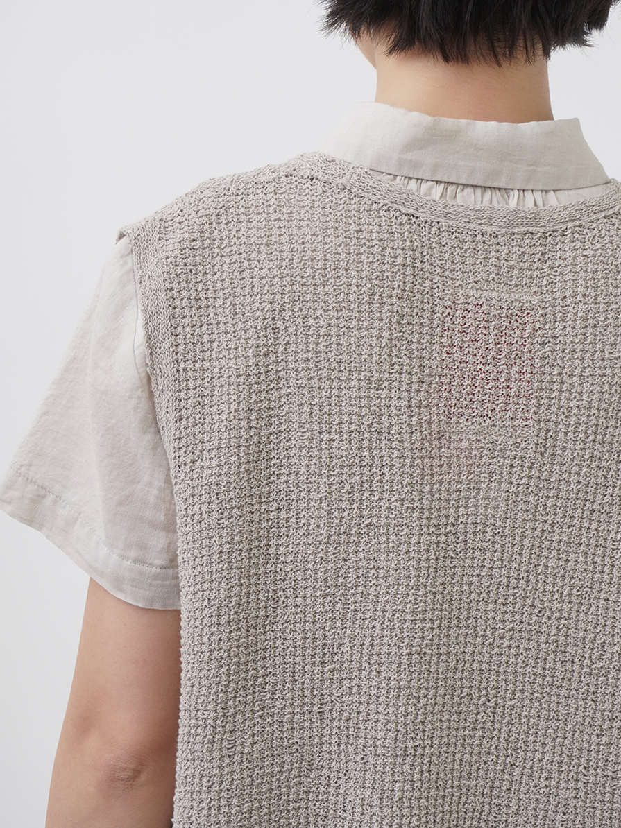 7Gノットヤーン Vネックベスト