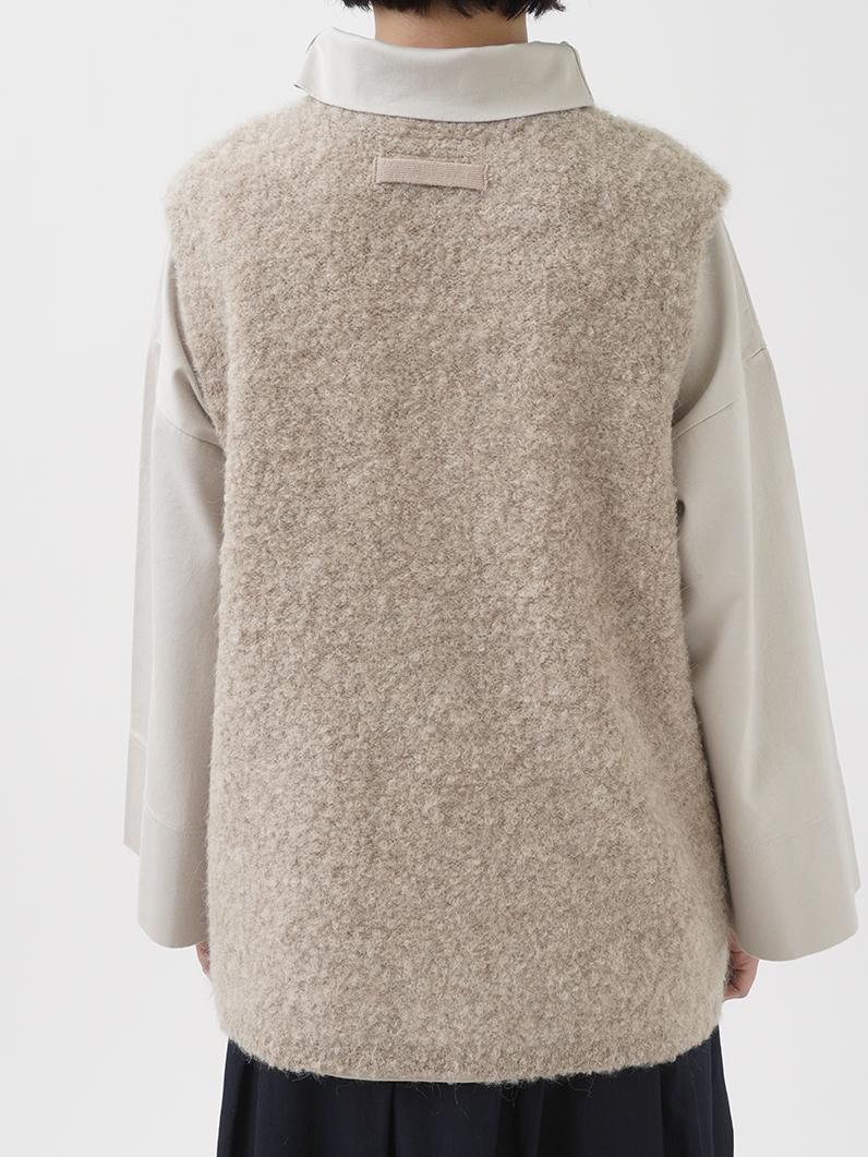 3Gアルパカブークレー 前開きロングベスト