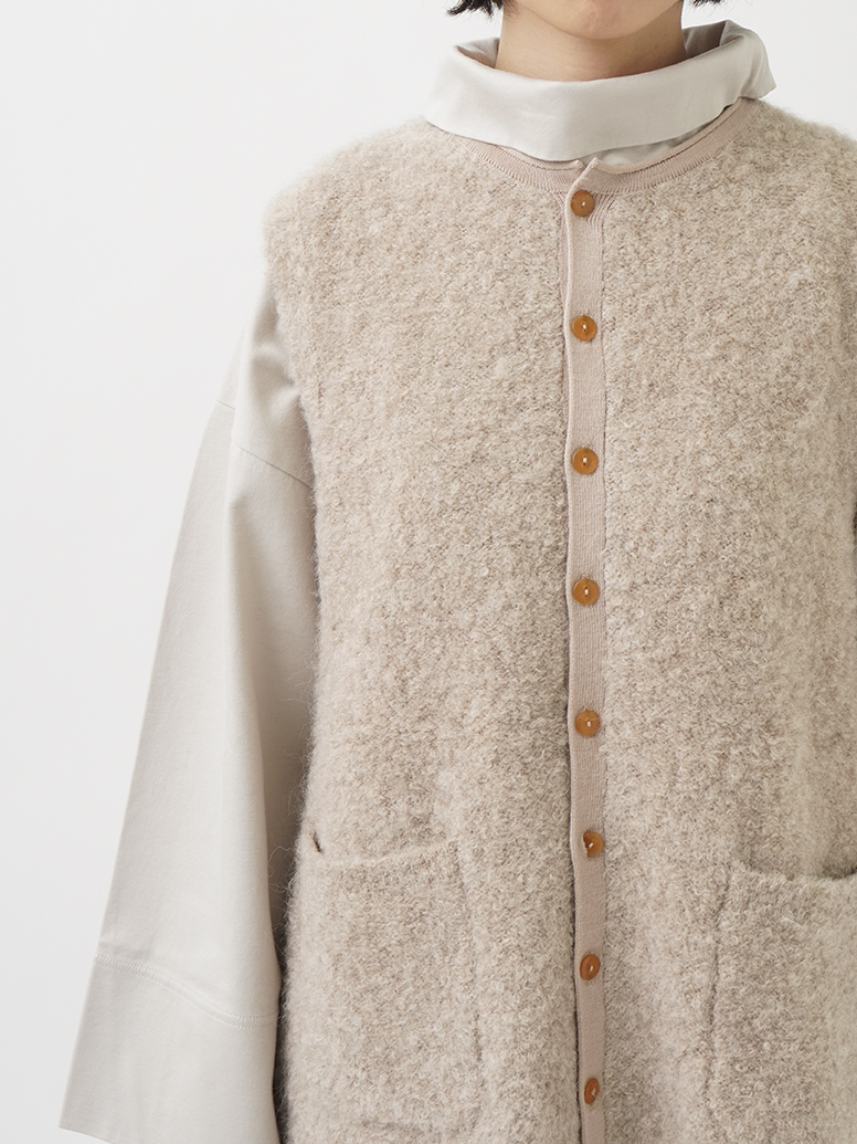 comm.arch.ウールアルパカロングコート　ジレ　ベスト COMM.ARCH コム・アーチ | Escargot Circus comm.arch.ウール