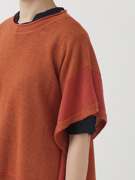 BRUNELLO CUCINELLI オレンジニットベスト kero セール】 Organic Cotton Wool 2WAYニットベスト （ベスト