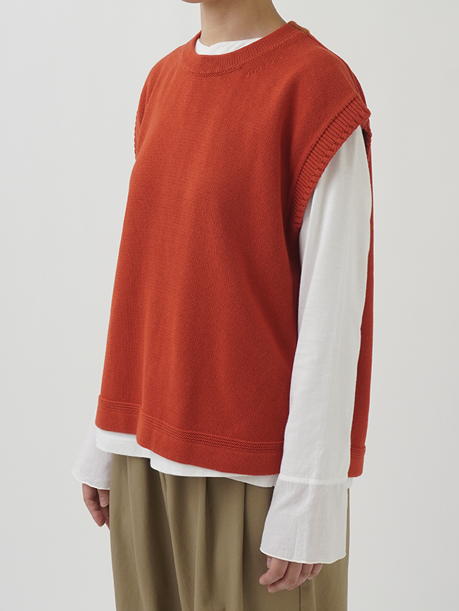 Russeluno◇リバーシブル中綿ベスト/7/コットン/レッド/RS-2240201