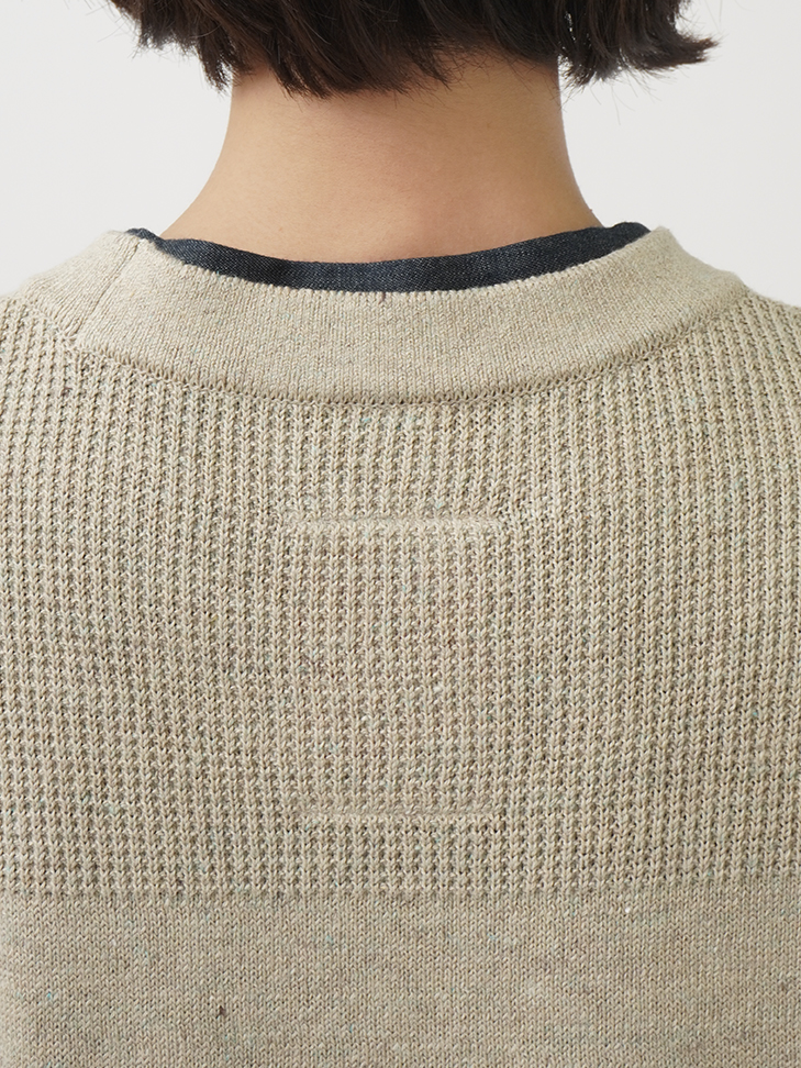 7Gケンプニット クルー襟ベスト