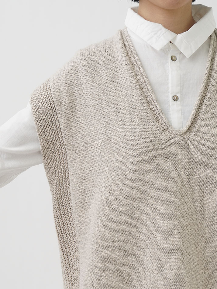 5Gやわらかコットン オーバーサイズベストネックベスト