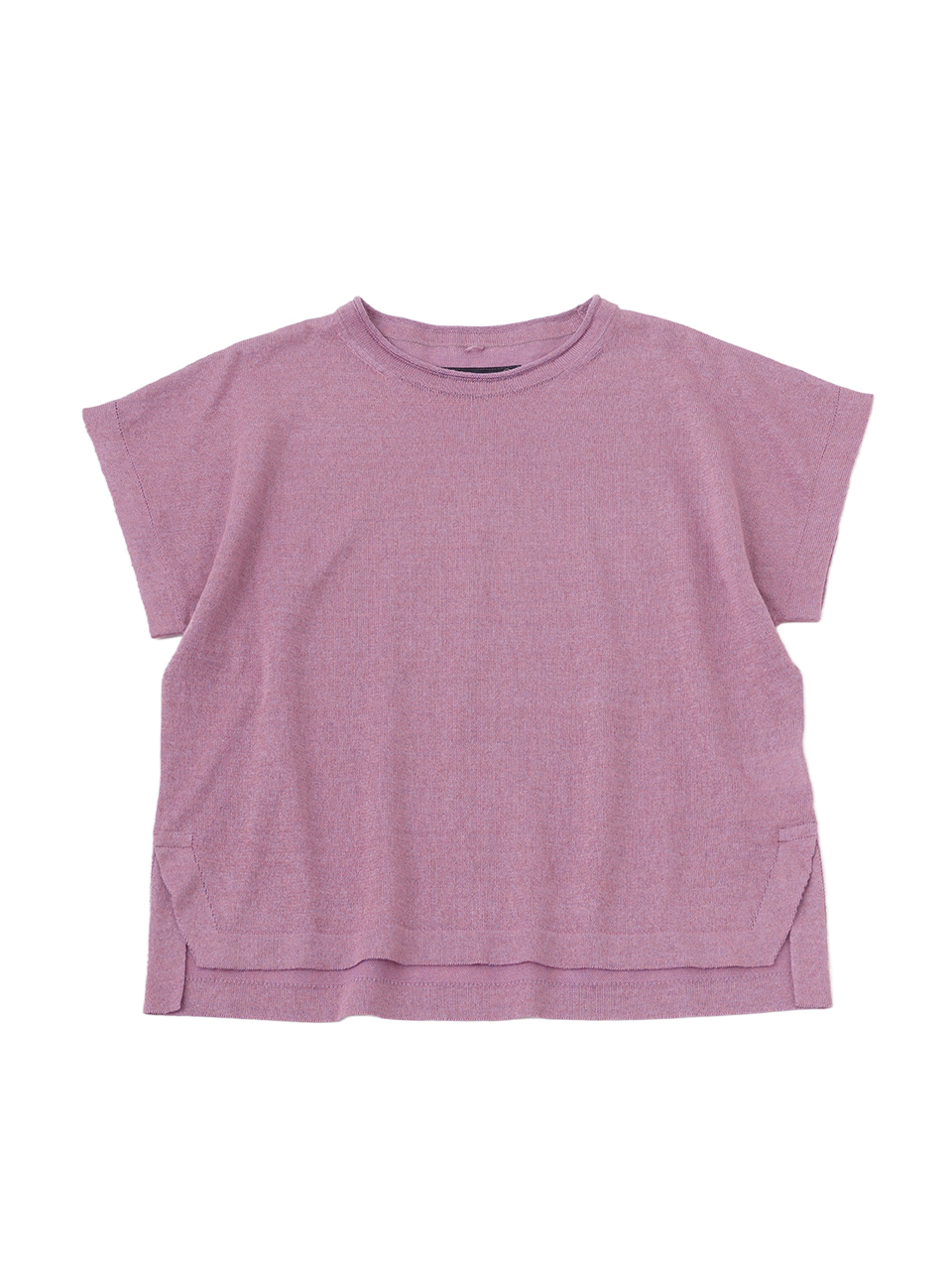 １２Ｇコットンリネン杢　クルー襟ベスト