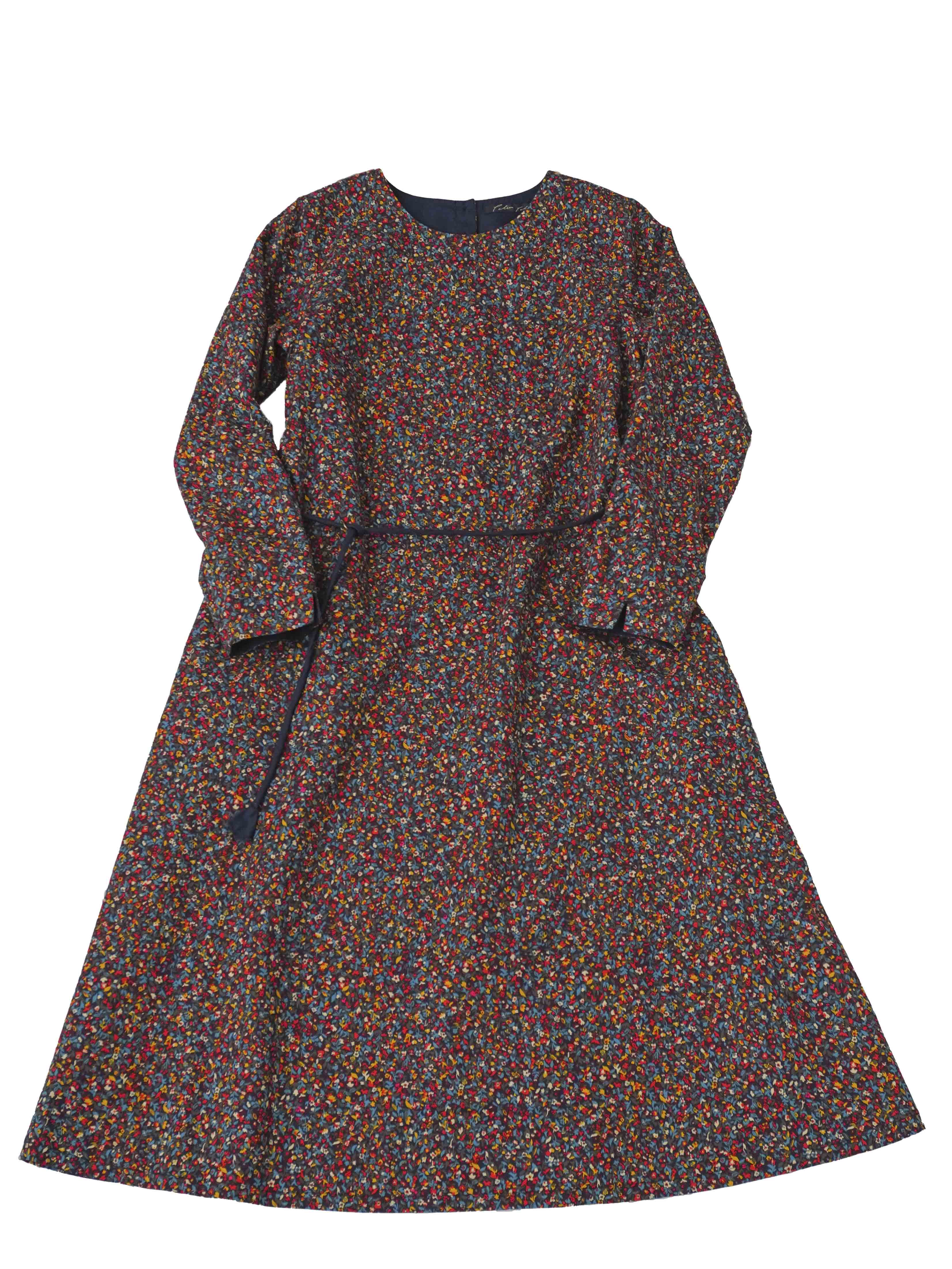 ビエラ万花柄丸首ワンピース