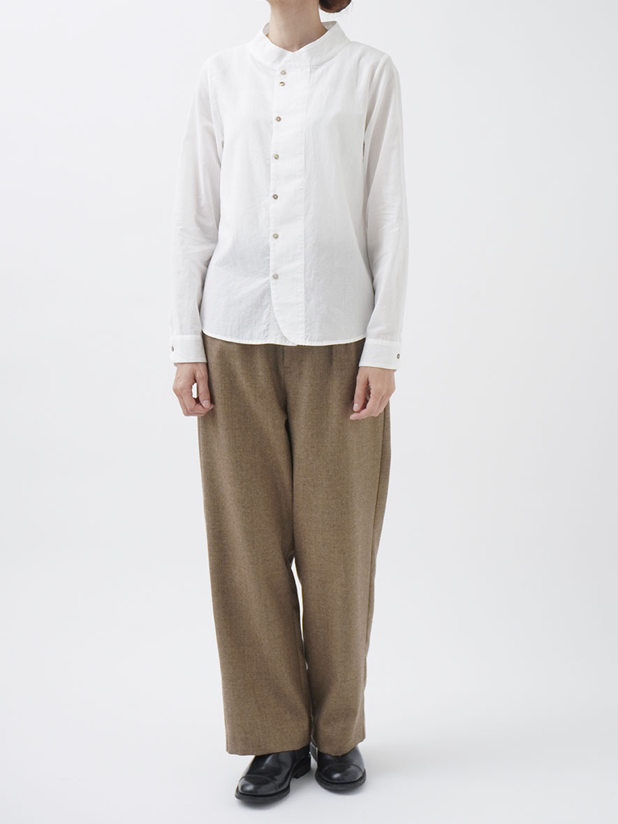 Pachman ツインボタンブラウス 36 ホワイト　シャツ　パハマン 予約] Pachman TWIN BUTTON BLOUSE