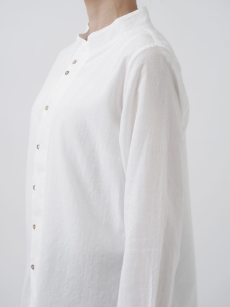 Pal'las Palace　60/ローン 千日紅スタンド襟シャツ ブラウス Pal'las Palace 2022AW パラスパレス 60/ローン 千日紅スタンド