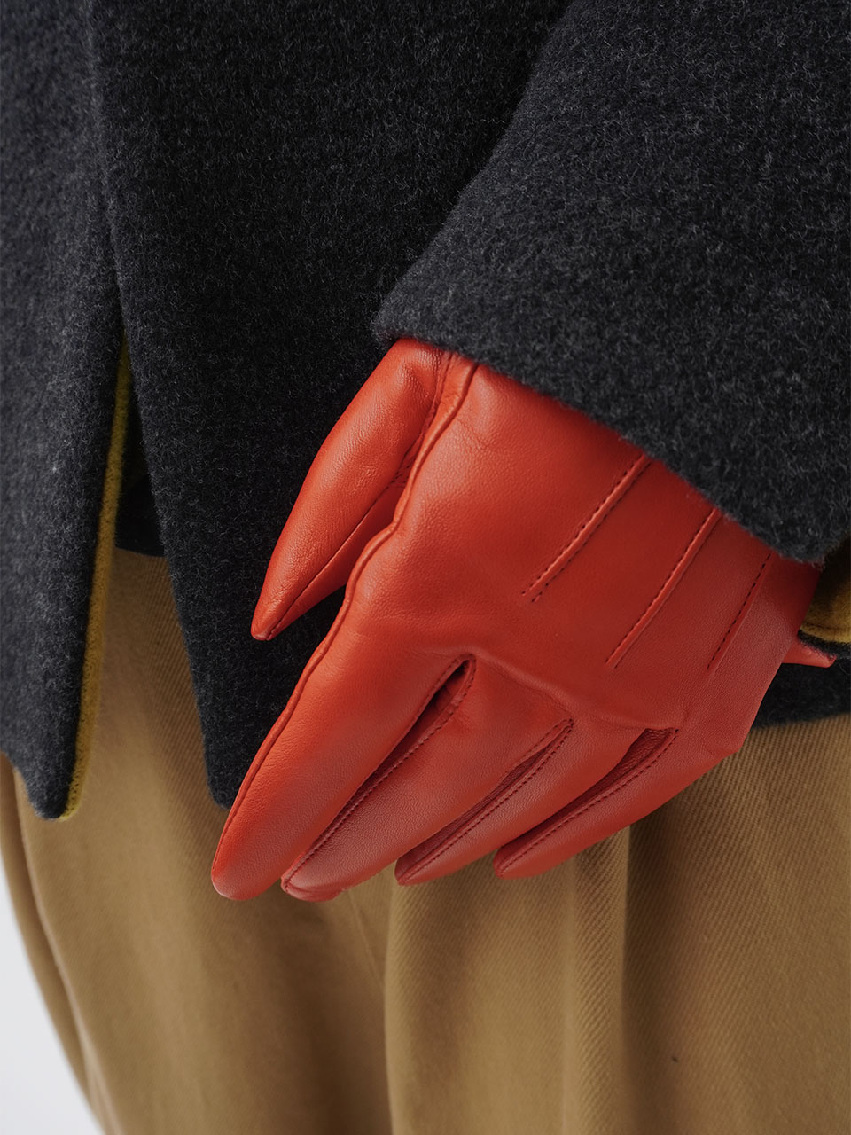 羊革×カシミヤイタリアンラムレザーグローブ