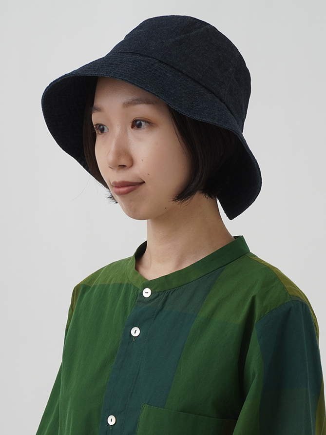 20／－ムラ糸ダンガリー スリットバケットハット