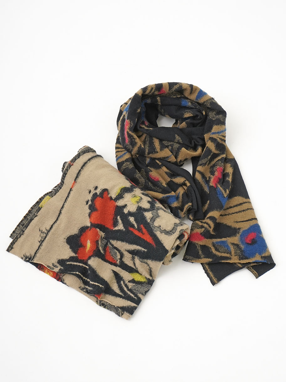 2／48ウールカットジャガード小春柄 ストール