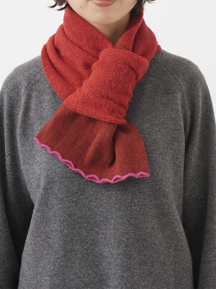 2／32×1／14ウール 波なみちいマフラー