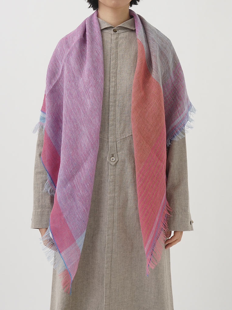 パラスパレス　ヌメ　mume リネン　麻　ストール 36／－麻 パネルストール
