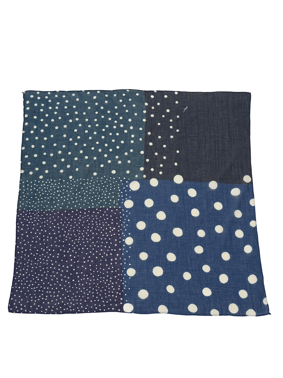 ４０／－綿ガーゼ　ふふむドット柄スカーフ
