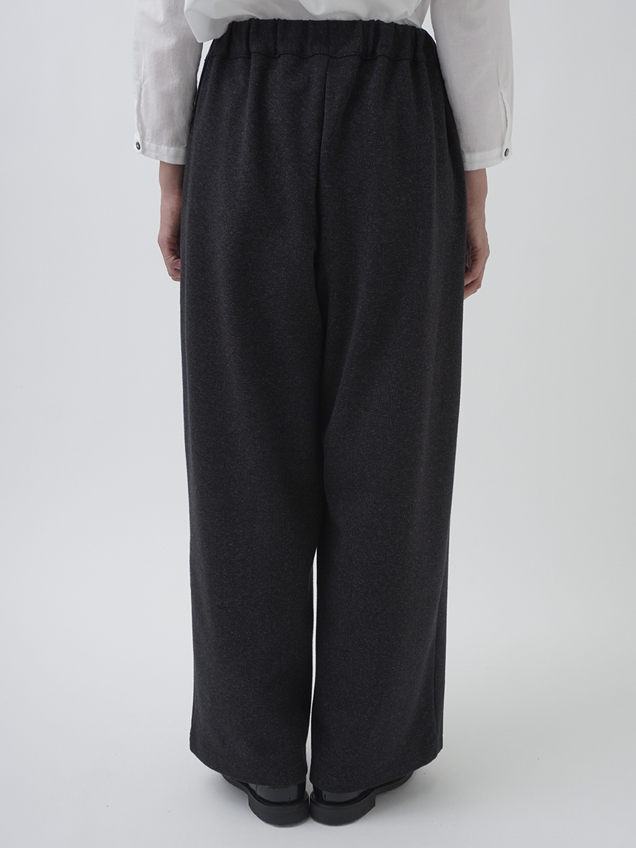 Wool／CottonJerseyピンヘッド タックパンツ