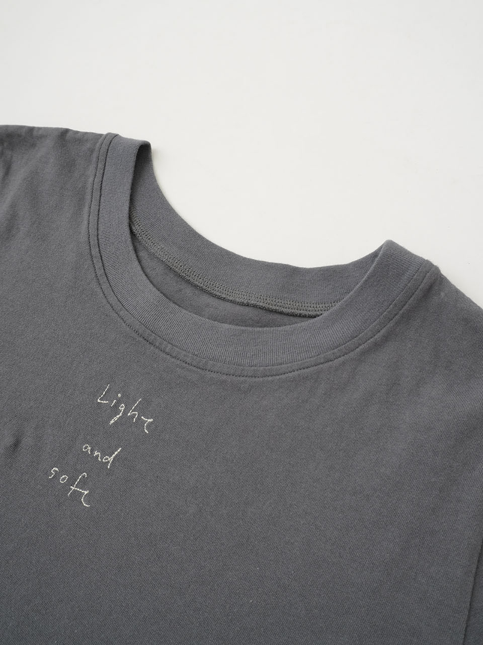 マッチ刺繍コットンJERSEY Tシャツ 30/-ナチュラルソフト天竺 メッセージ刺繍Tシャツ
