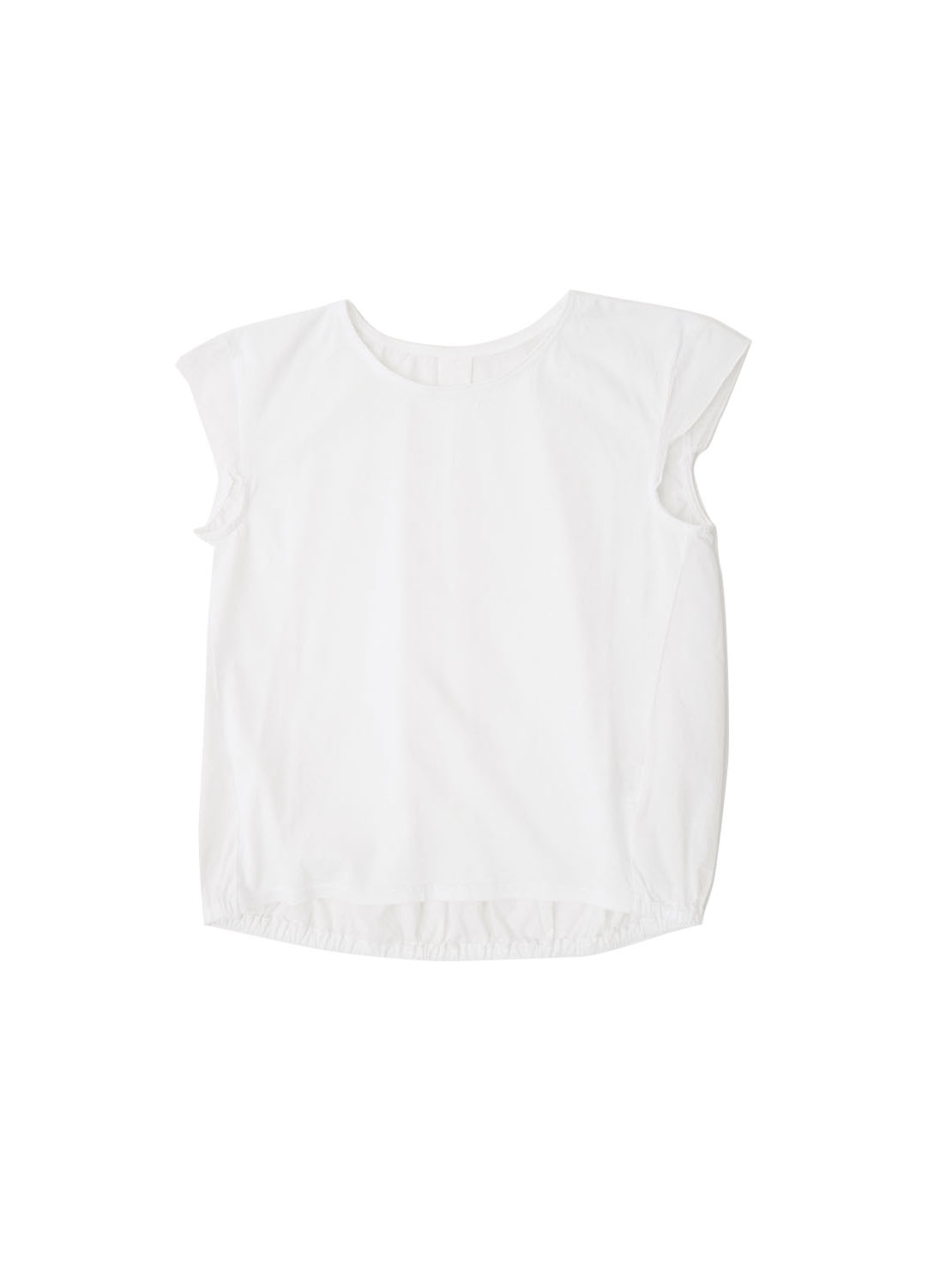 【美品】ENFOLD ソフト天竺 デコラティブ Tシャツ フリル M チュールフリルカレッジプリントTシャツ[品番：ERMW0000173