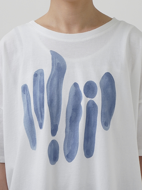 ソフト天竺・ドットプリントシャツ【ISW25EUP39331】 30／－ナチュラルソフト天竺 島浪プリントTシャツ
