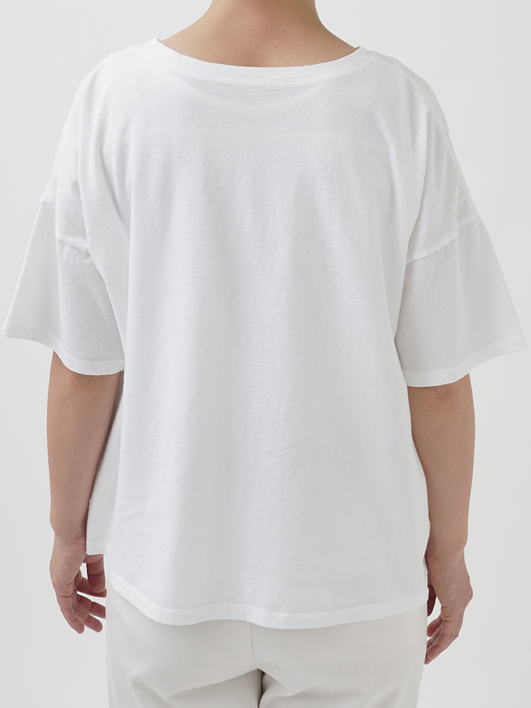 30／－ナチュラルソフト天竺 島浪プリントTシャツ