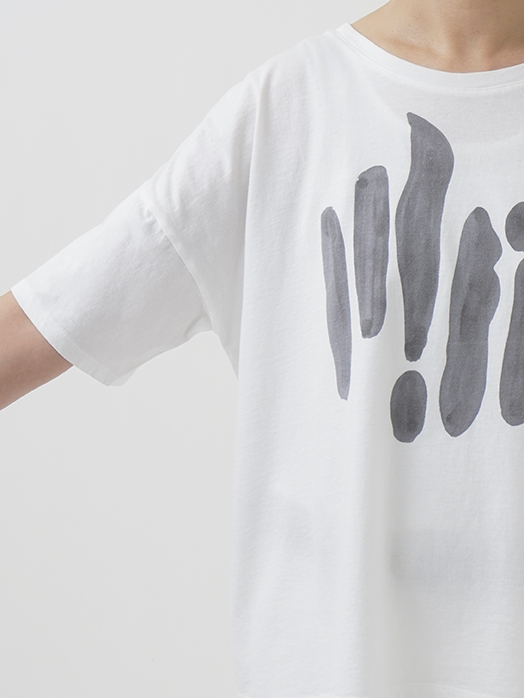 30／－ナチュラルソフト天竺 島浪プリントTシャツ