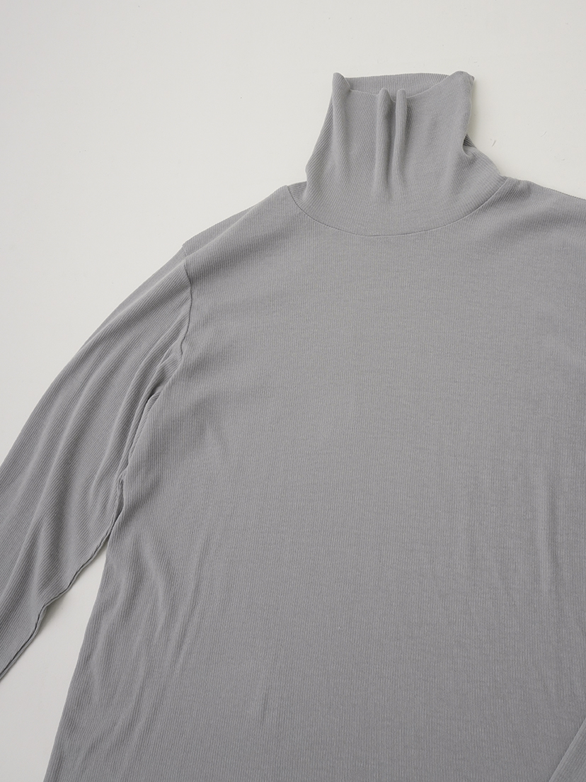 さらさらコットンテレコ タートル襟長袖Tシャツ