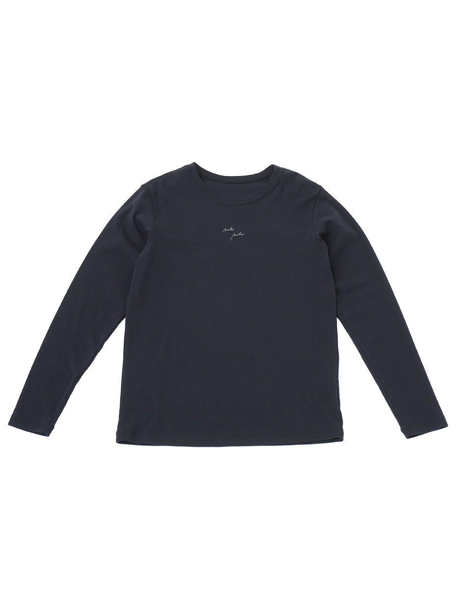 コットンフライス　刺繍フィットＴシャツ