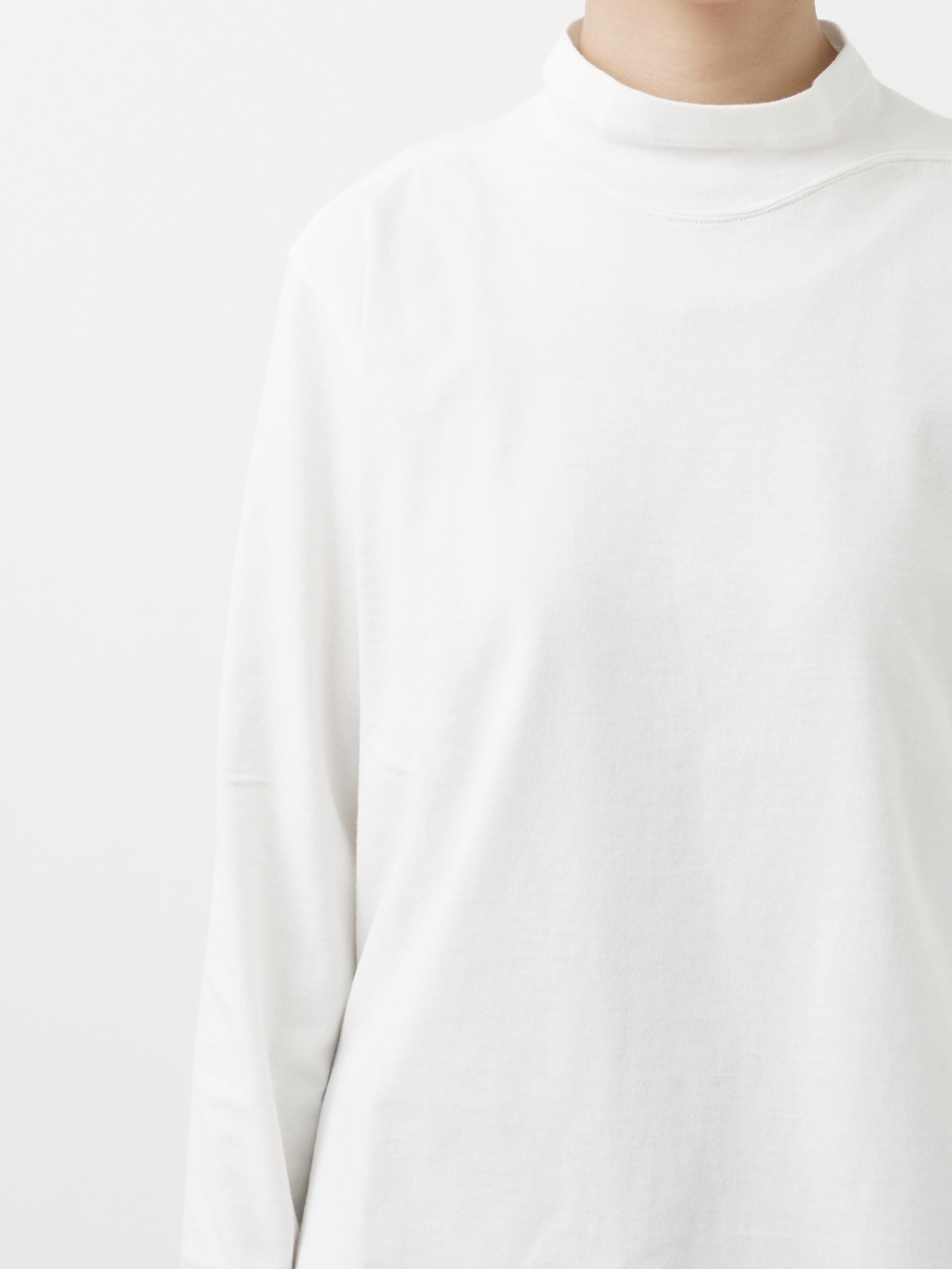 コットン天竺 ハイネックTシャツ
