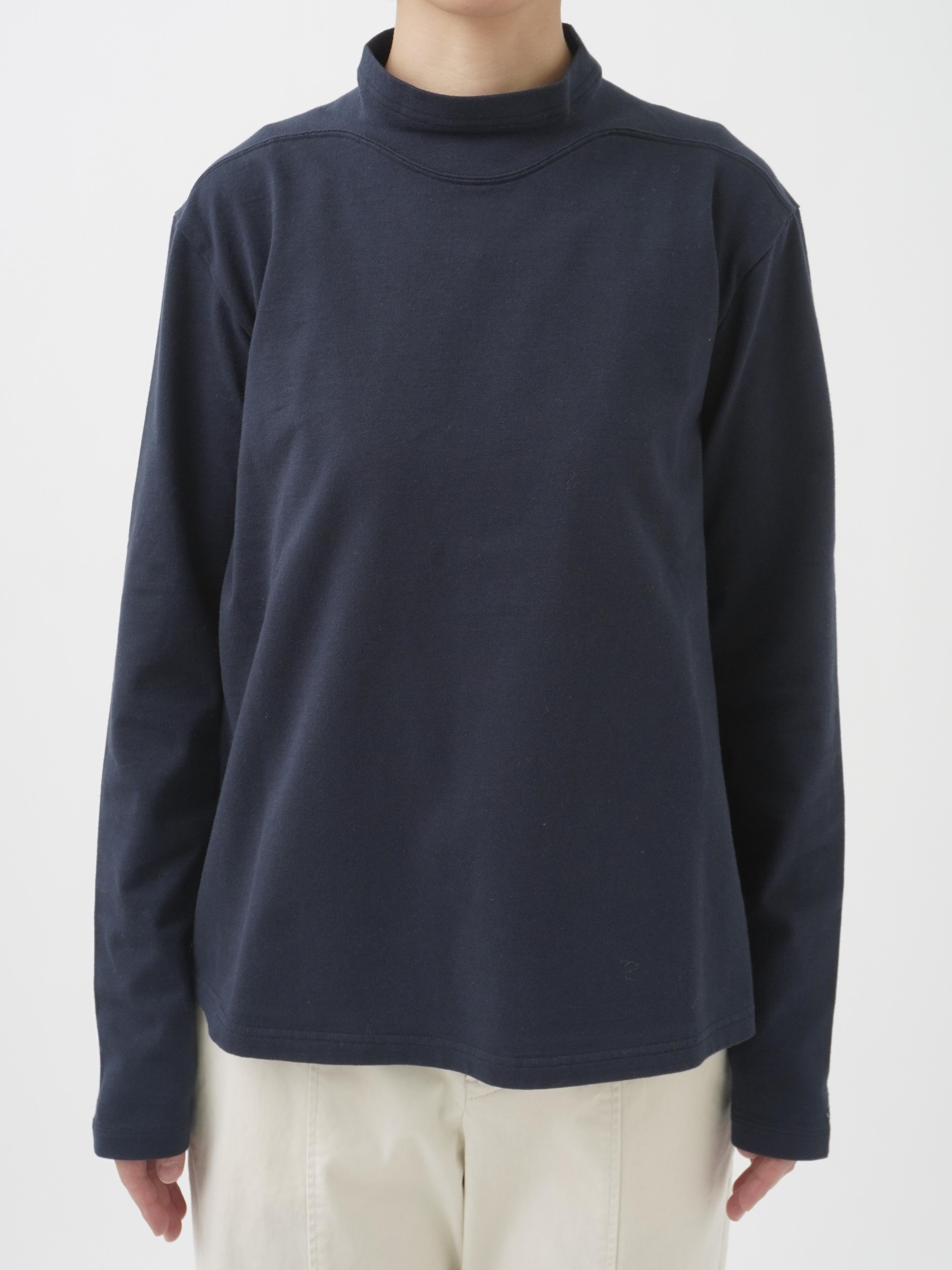コットン天竺 ハイネックTシャツ