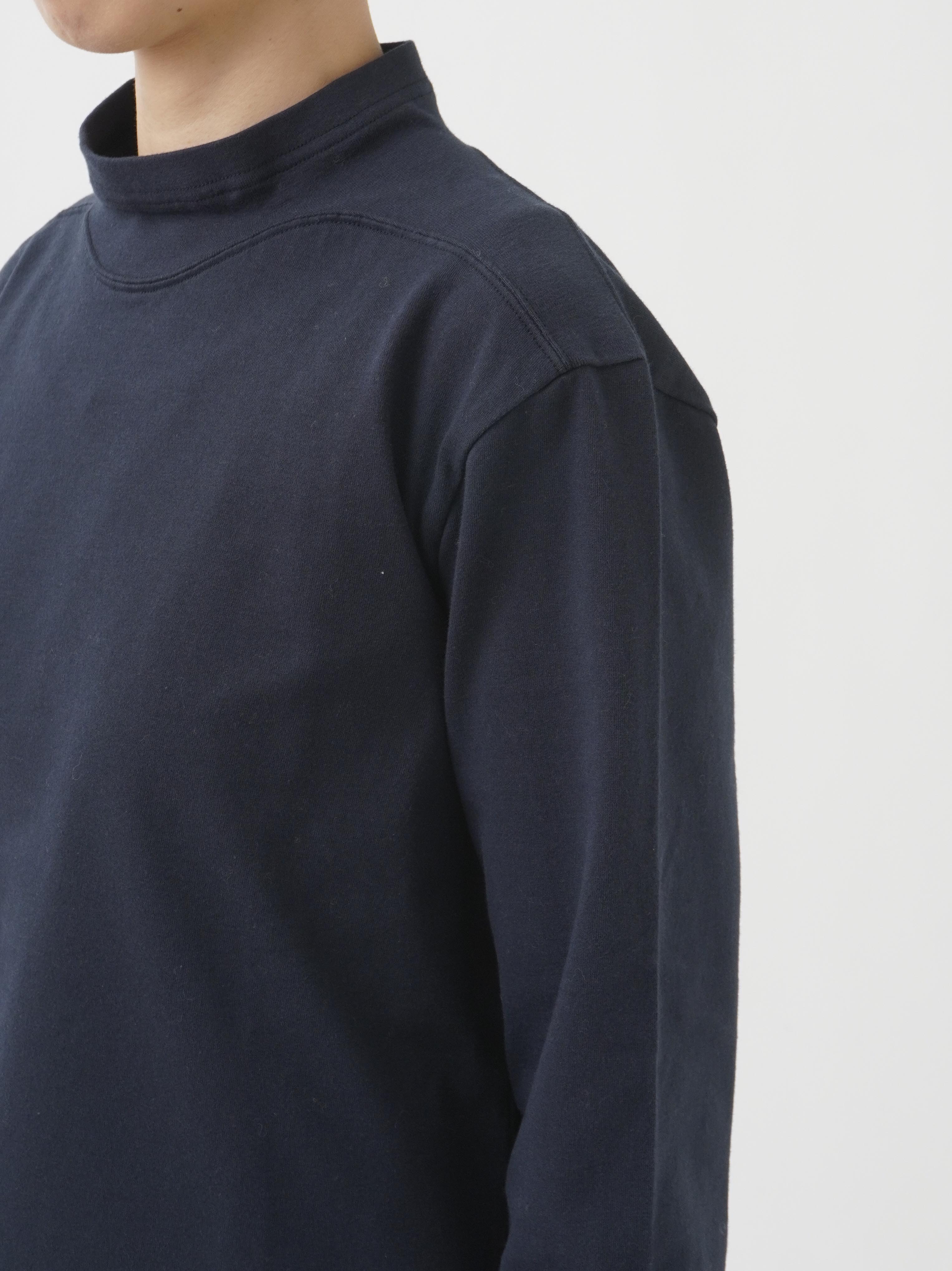 コットン天竺 ハイネックTシャツ